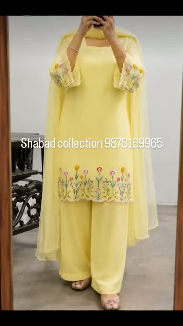 Meher Sunshine Floral Suit