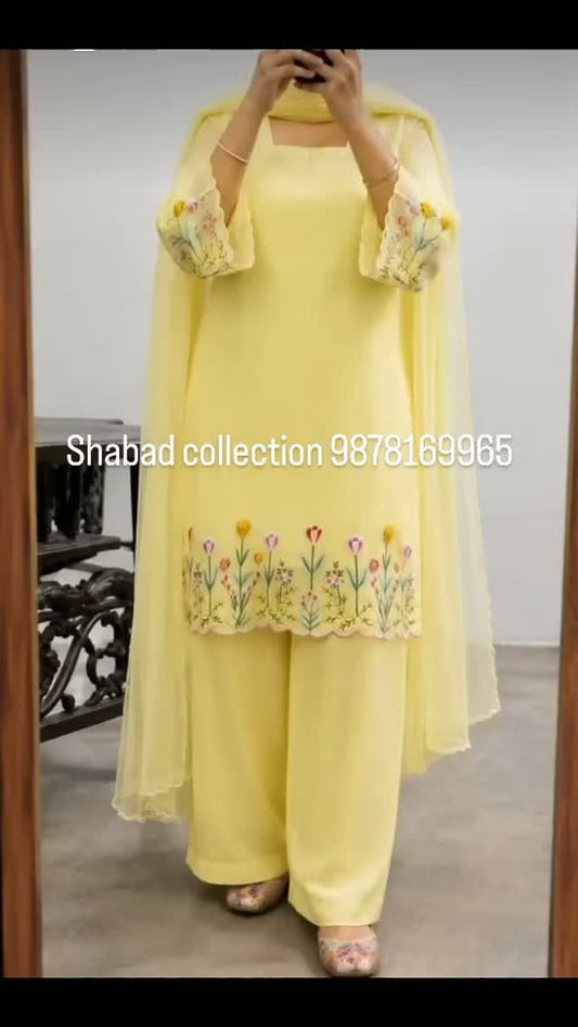 Meher Sunshine Floral Suit